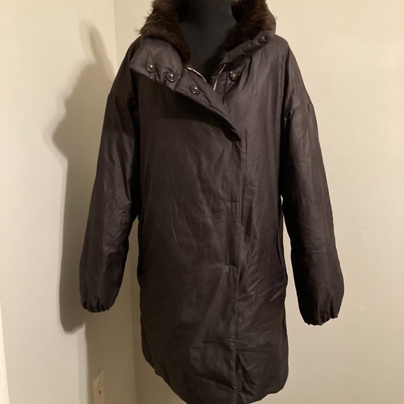 Coach Dark Brown Puffer Jacket - Picture 1 of 11